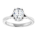 18ct White Gold - Solitaire Oval cut Lab Grown Diamond Ring