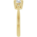 18ct Yellow Gold - Solitaire Cushion cut Lab Grown Diamond Ring