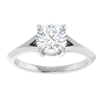 18ct White Gold - Solitaire Round cut Lab Grown Diamond Ring