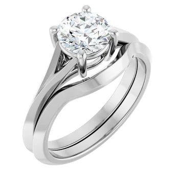 18ct WG Solitaire Round cut Lab Grown Diamond Ring