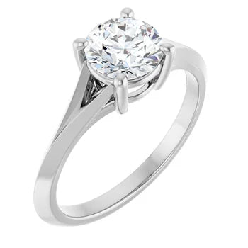 18ct White Gold - Solitaire Round cut Lab Grown Diamond Ring