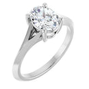 18ct Yellow Gold - Solitaire Oval cut Lab Grown Diamond Ring