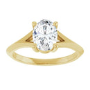 18ct Yellow Gold - Solitaire Oval cut Lab Grown Diamond Ring