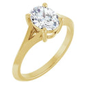 18ct Yellow Gold - Solitaire Oval cut Lab Grown Diamond Ring