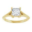 18ct White Gold - Solitaire Princess cut Lab Grown Diamond Ring