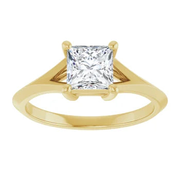 18ct White Gold - Solitaire Princess cut Lab Grown Diamond Ring