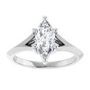 18ct Yellow Gold - Solitaire Marquise Lab Grown Diamond Ring