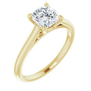 18ct Yellow Gold Solitaire Cushion cut Lab Grown Diamond Ring