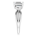 18ct White Gold Solitaire Emerald cut - Lab Grown Diamond Ring