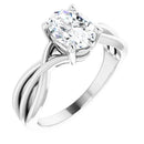 18ct Yellow Gold Solitaire Oval cut Lab Grown Diamond Ring