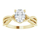 18ct Yellow Gold Solitaire Oval cut Lab Grown Diamond Ring