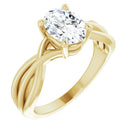 18ct Yellow Gold Solitaire Oval cut Lab Grown Diamond Ring