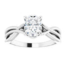 18ct Yellow Gold Solitaire Oval cut Lab Grown Diamond Ring