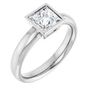 18ct Yellow Gold Solitaire Princess cut Lab Grown Diamond Ring
