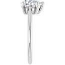 18ct White Gold Solitaire Pear cut Lab Grown diamond Ring