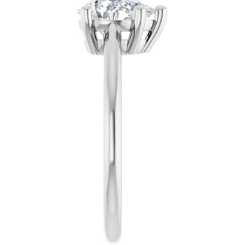 18ct White Gold Solitaire Pear cut Lab Grown diamond Ring