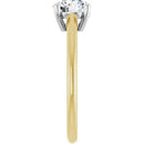 18ct Yellow & White Gold - Two Tone Solitaire Round cut Lab Grown Diamond Ring