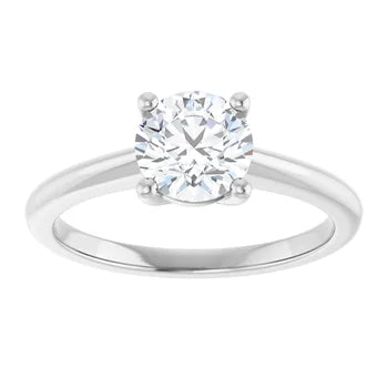 18ct White Gold Solitaire Round cut Lab Grown Diamond Ring