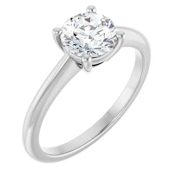 18ct White Gold Solitaire Round cut Lab Grown Diamond Ring