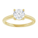 18ct White Gold Solitaire Round cut Lab Grown Diamond Ring