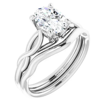 18ct YG Solitaire Oval cut Lab Grown Diamond Ring