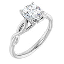 18ct WG Solitaire Round cut Lab Grown Diamond Ring
