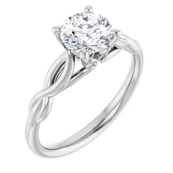 18ct WG Solitaire Round cut Lab Grown Diamond Ring