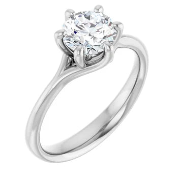 18ct YG Solitaire Round cut Lab Grown Diamond Ring