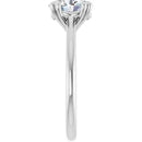 18ct WG Solitaire Oval cut Lab Grown Diamond Ring
