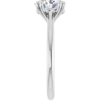 18ct WG Solitaire Oval cut Lab Grown Diamond Ring