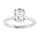 18ct WG Solitaire Oval cut Lab Grown Diamond Ring