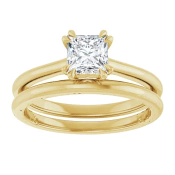 18ct YG Solitaire Princess cut Lab Grown Diamond Ring