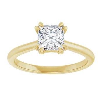 18ct YG Solitaire Princess cut Lab Grown Diamond Ring