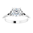 18ct YG Celtic-Inspired Solitaire Round cut Lab Grown Diamond Ring