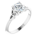 18ct YG Celtic-Inspired Solitaire Round cut Lab Grown Diamond Ring