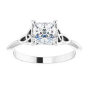 18ct WG Celtic-Inspired Solitaire - Princess cut Lab Grown Diamond Ring