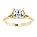 18ct WG Celtic-Inspired Solitaire - Princess cut Lab Grown Diamond Ring