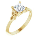 18ct WG Celtic-Inspired Solitaire - Princess cut Lab Grown Diamond Ring