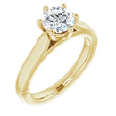 18ct YG Solitaire Round cut Lab Grown Diamond Ring