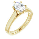 18ct WG Solitaire Oval cut Lab Grown Diamond Ring