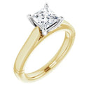 18ct Yellow & White Gold 2 Tone - Solitaire Princess cut Lab Grown Diamond Ring