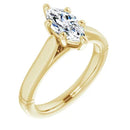 18ct WG Solitaire Marquise cut Lab Grown Diamond Ring