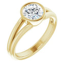 18ct WG Solitaire Round cut Lab Grown Diamond Ring