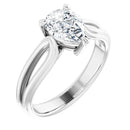 18ct White Gold - Solitaire Pear cut Lab Grown Diamond Ring