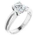 18ct YG Solitaire Round cut Lab Grown Diamond Ring
