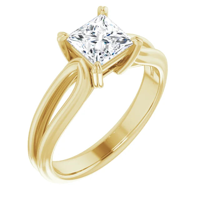 18ct WG Solitaire Princess cut Lab Grown Diamond Ring