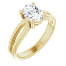 18ct YG Solitaire Oval cut Lab Grown Diamond Ring