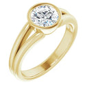 18ct WG Solitaire Round cut Lab Grown Diamond Ring