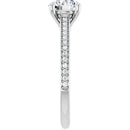 18ct White Gold - Round cut Lab Grown Accented Diamond Ring