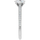 18ct Yellow Gold - Oval & Round cut Lab Grown Accented Diamond Ring